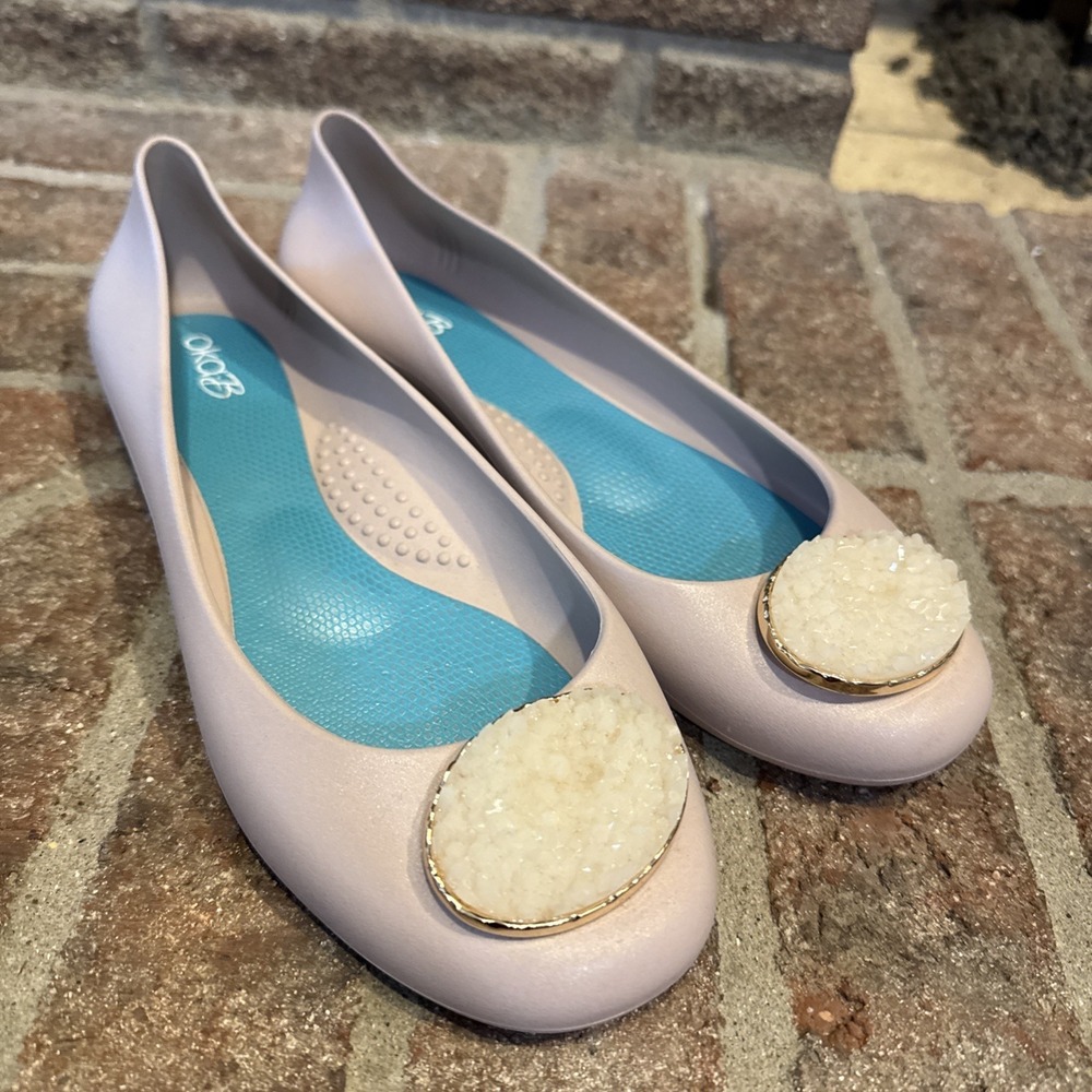 Oka-B Women's Izzie Matte Pink Colored Ballet Flats with Arch Support Sz 7 #268